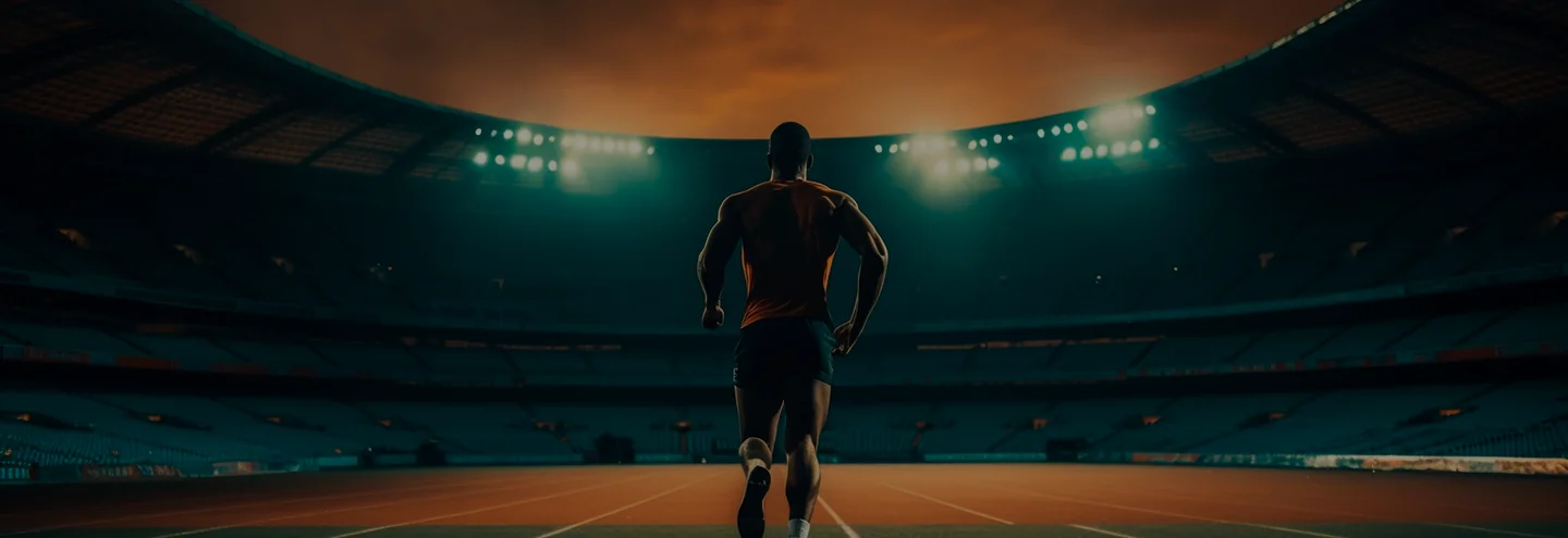 Athlete in a stadium setting representing sports physical therapy rehab and treatment in Parker, TX.